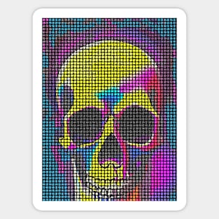 Skull Abstract color dead head Sticker